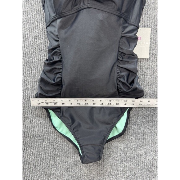 Athleta Twister Swimsuit One Piece Womens 36 B/C Black Underwire Ruched Side NEW - Picture 10 of 11